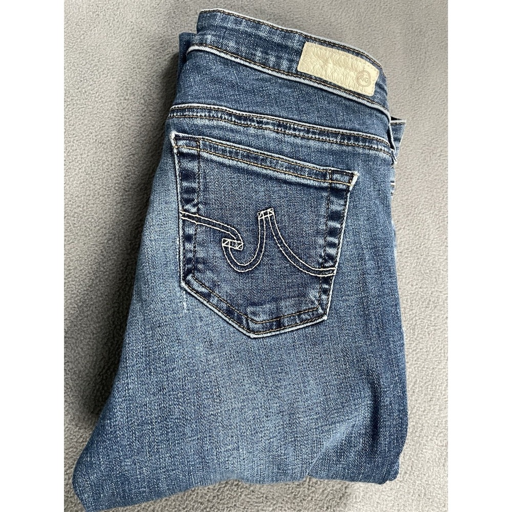 AG Adriano Goldschmied medium wash Stilt Cigarette Jean Low Rise Size 25R 26x29